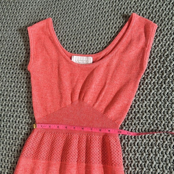 Victor Glemaud Womens Coral Crochet Eyelet Cotton Maxi Dress XS Resort Boho - Picture 5 of 11